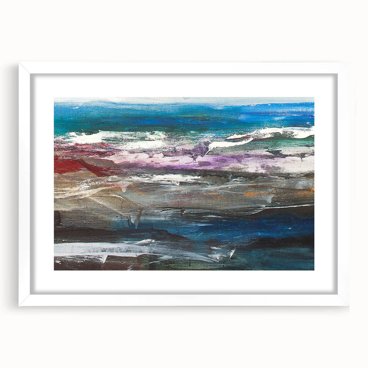 Abstract Coastal Wall Art – Oceanic Nautical Decor for Beach-Themed Homes