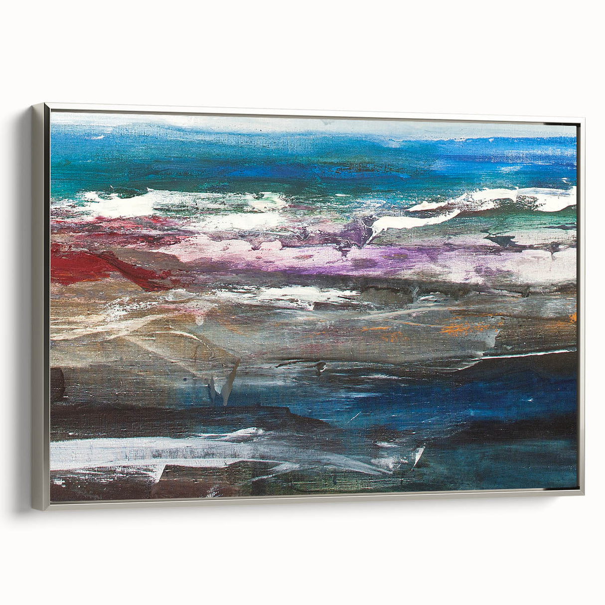 Abstract Coastal Wall Art – Oceanic Nautical Decor for Beach-Themed Homes