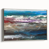 Abstract Coastal Wall Art – Oceanic Nautical Decor for Beach-Themed Homes
