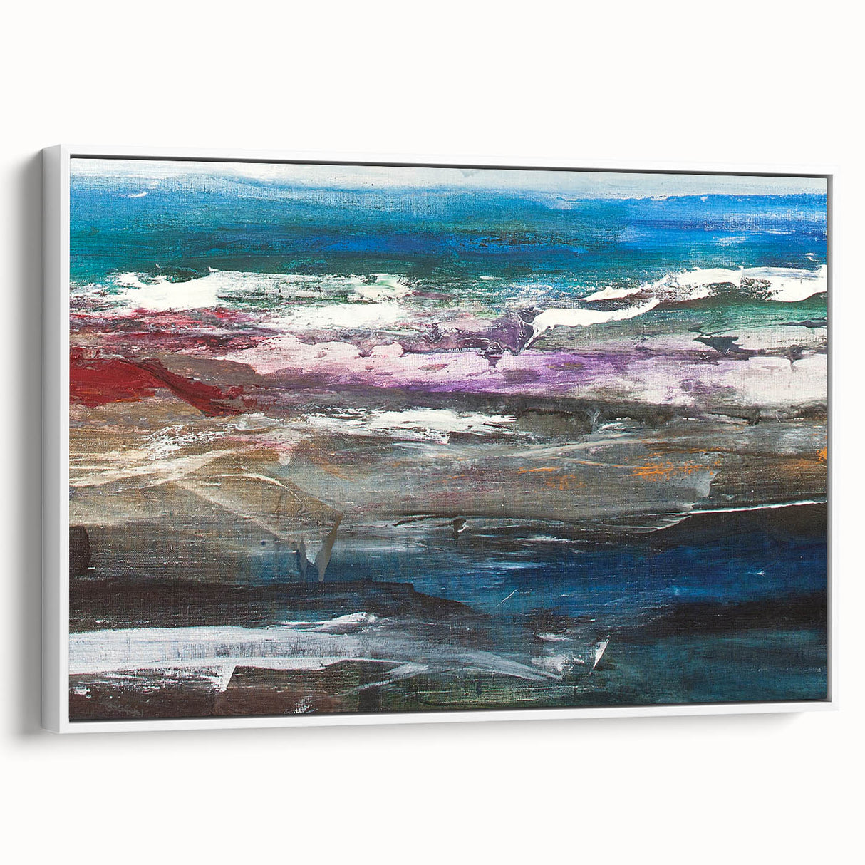 Abstract Coastal Wall Art – Oceanic Nautical Decor for Beach-Themed Homes