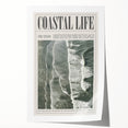 Magazine Style Coastal Waves Wall Art - Vintage Aerial Ocean Print