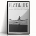 Coastal Wall Art - Surfer in Ocean Waves - Nautical Beach-Themed Print