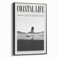 Coastal Wall Art - Surfer in Ocean Waves - Nautical Beach-Themed Print