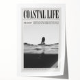 Coastal Wall Art - Surfer in Ocean Waves - Nautical Beach-Themed Print