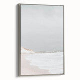 Coastal Wall Art: Minimalist Sandy Shoreline - Serene Beach Decor Print
