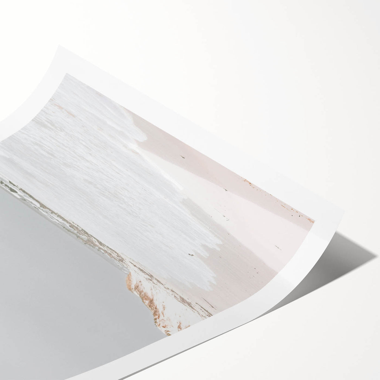 Coastal Wall Art: Minimalist Sandy Shoreline - Serene Beach Decor Print