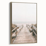 Coastal Wall Art: Beach Boardwalk View - Tranquil Seaside Nautical Print