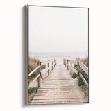 Coastal Wall Art: Beach Boardwalk View - Tranquil Seaside Nautical Print