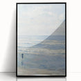 Coastal Wall Art: Serene Beach Scene - Ocean Waves and Sky Painting