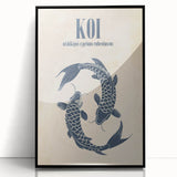 Coastal Wall Art: Koi Fish Illustration - Japanese-Inspired Nautical Print