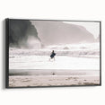Beach Day Coastal Wall Art – Child Running by Ocean Waves Print