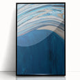 Coastal Wall Art - Abstract Blue Ocean Waves Beach-Themed Nautical Print