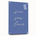 Coastal Wall Art - Minimalist 'Sun Sea Love' Beach-Themed Typography Print