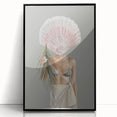 Beach-Themed Coastal Wall Art - Seaside Woman with Seashell Head