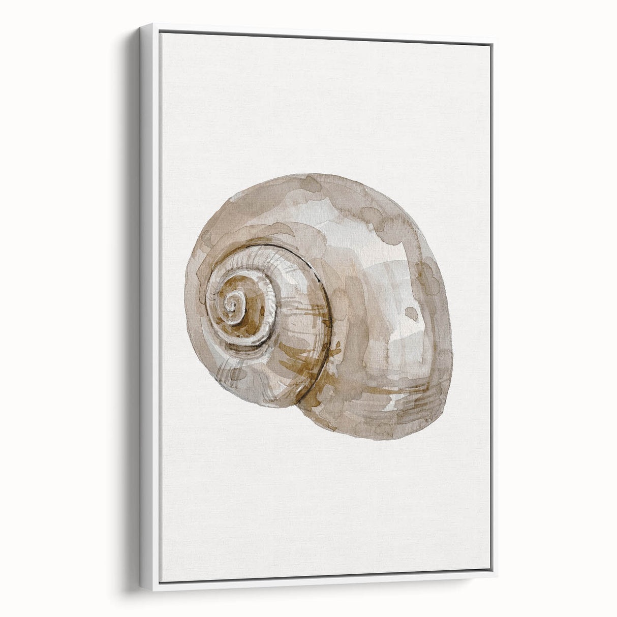 Coastal Wall Art - Nautical Snail Shell Print for Beach-Themed Decor