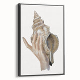 Coastal Wall Art - Nautical Conch Shell Print for Beach-Themed Decor