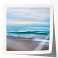 Coastal Wall Art – Tranquil Beach Horizon Ocean Art Print for Nautical Décor
