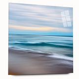 Coastal Wall Art – Tranquil Beach Horizon Ocean Art Print for Nautical Décor