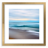 Coastal Wall Art – Tranquil Beach Horizon Ocean Art Print for Nautical Décor