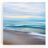 Coastal Wall Art – Tranquil Beach Horizon Ocean Art Print for Nautical Décor