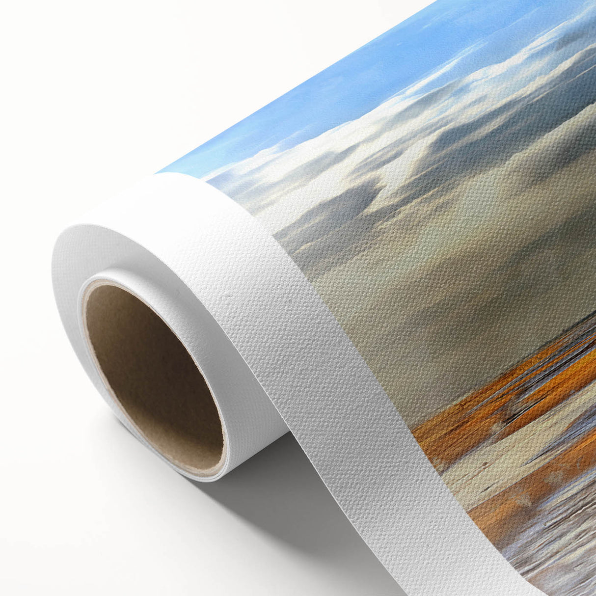 Golden Beach Coastal Wall Art – Vibrant Ocean-Themed Seaside Print