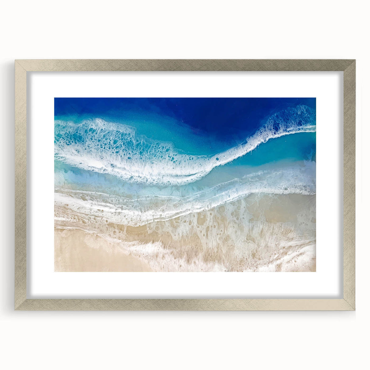 Aerial Ocean Waves Coastal Wall Art – Beach-Themed Nautical Print