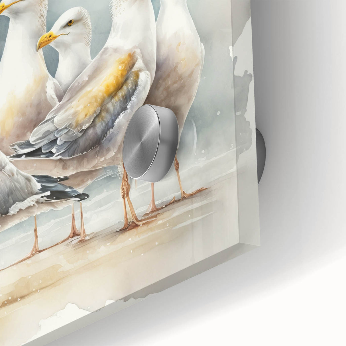 Coastal Wall Art – Seagulls by the Shore Beach-Themed Ocean Art Print