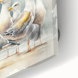 Coastal Wall Art – Seagulls by the Shore Beach-Themed Ocean Art Print
