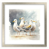 Coastal Wall Art – Seagulls by the Shore Beach-Themed Ocean Art Print