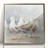 Coastal Wall Art – Seagulls by the Shore Beach-Themed Ocean Art Print