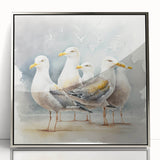 Coastal Wall Art – Seagulls by the Shore Beach-Themed Ocean Art Print