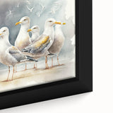 Coastal Wall Art – Seagulls by the Shore Beach-Themed Ocean Art Print