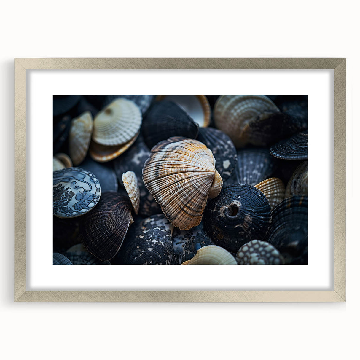 Seashell Close-Up Coastal Wall Art – Ocean-Themed Nature Print
