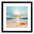 Coastal Wall Art – Vibrant Sunset Beach Ocean Art Print for Nautical Décor
