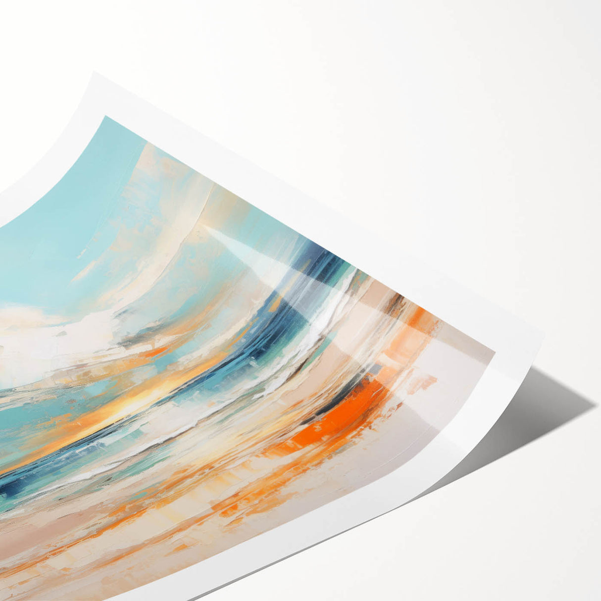 Coastal Wall Art – Vibrant Sunset Beach Ocean Art Print for Nautical Décor