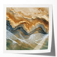 Coastal Wall Art – Aerial Beach Ocean Texture Art Print for Nautical Décor