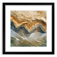 Coastal Wall Art – Aerial Beach Ocean Texture Art Print for Nautical Décor