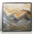 Coastal Wall Art – Aerial Beach Ocean Texture Art Print for Nautical Décor
