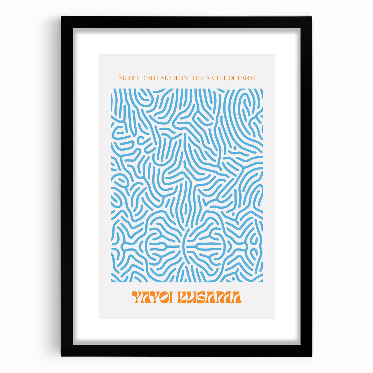 Contemporary Canvas Art – Modern Abstract Print Inspired by Yayoi Kusama