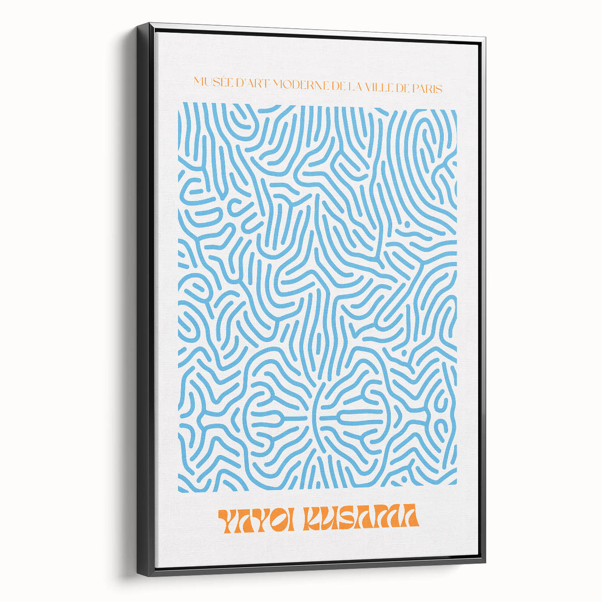 Contemporary Canvas Art – Modern Abstract Print Inspired by Yayoi Kusama
