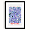 Abstract Modern Art – Contemporary Canvas with Vibrant Blue Circular Pattern