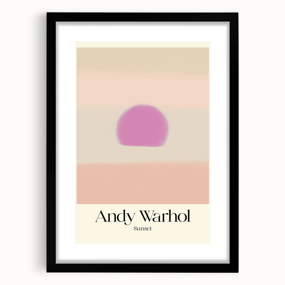 Abstract Modern Art - Contemporary Canvas with Minimal Sunset Design