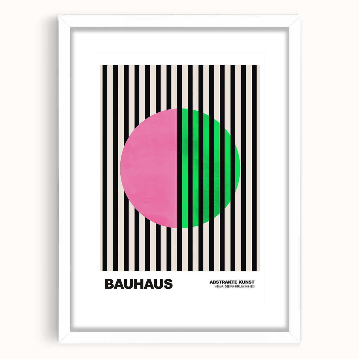 Bauhaus Modern Wall Decor - Contemporary Art Prints with Bold Stripes