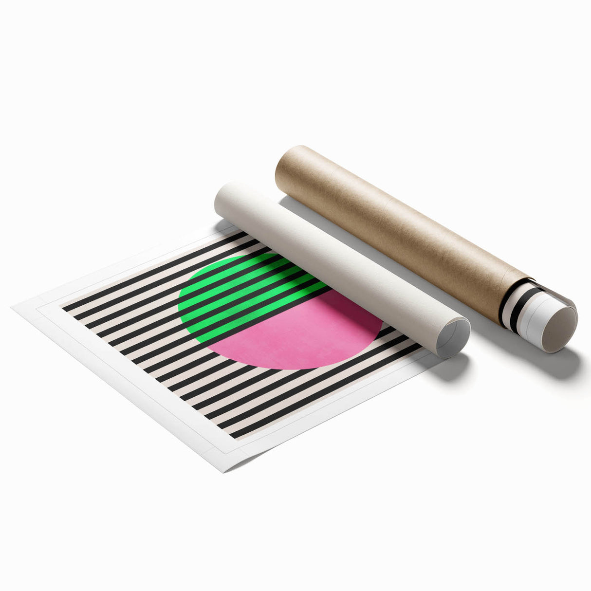 Bauhaus Modern Wall Decor - Contemporary Art Prints with Bold Stripes