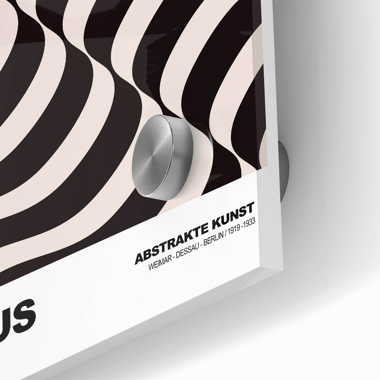 Abstract Modern Art - Contemporary Wall Decor with Wavy Bauhaus Design