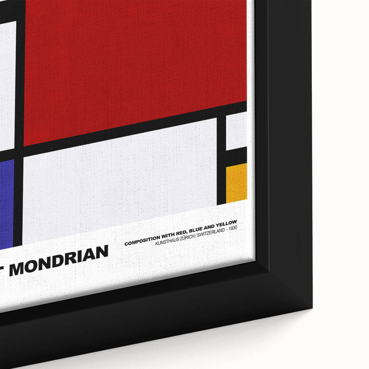 Contemporary Wall Art - Mondrian-Inspired Modern Geometric Canvas Print