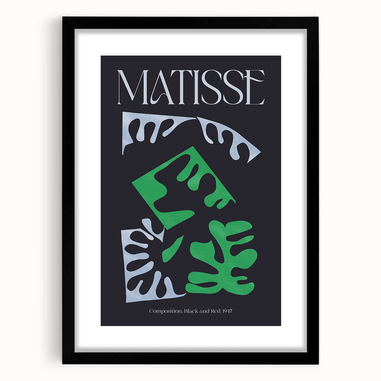 Contemporary Art Prints – Composition Black and Green, Modern Wall Decor