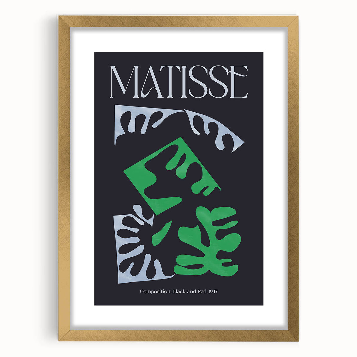 Contemporary Art Prints – Composition Black and Green, Modern Wall Decor
