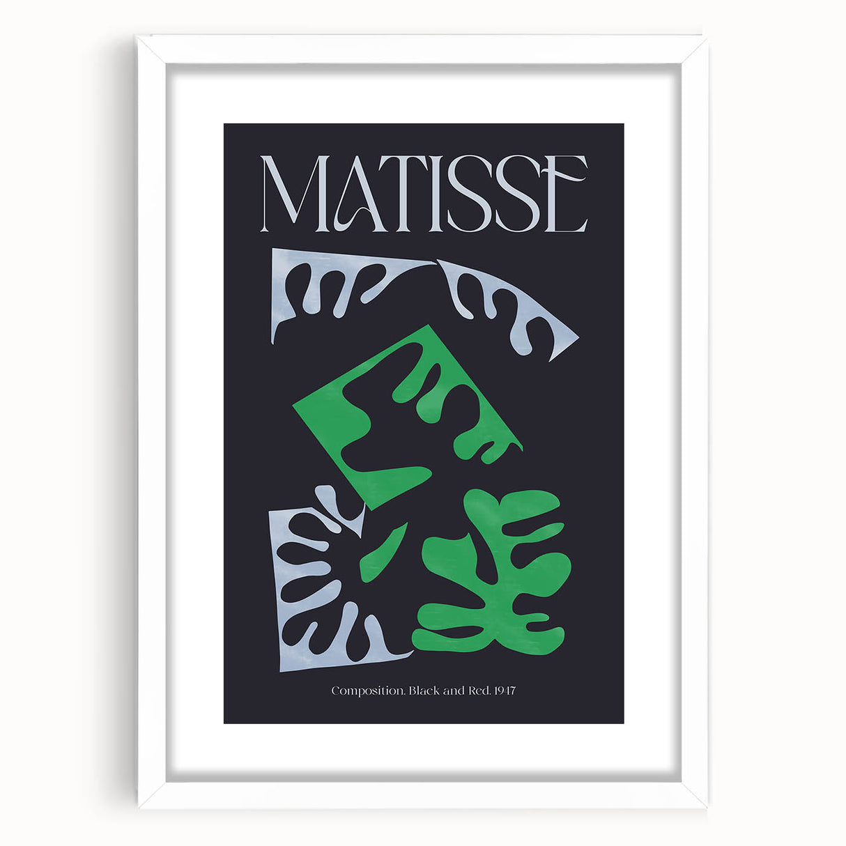 Contemporary Art Prints – Composition Black and Green, Modern Wall Decor