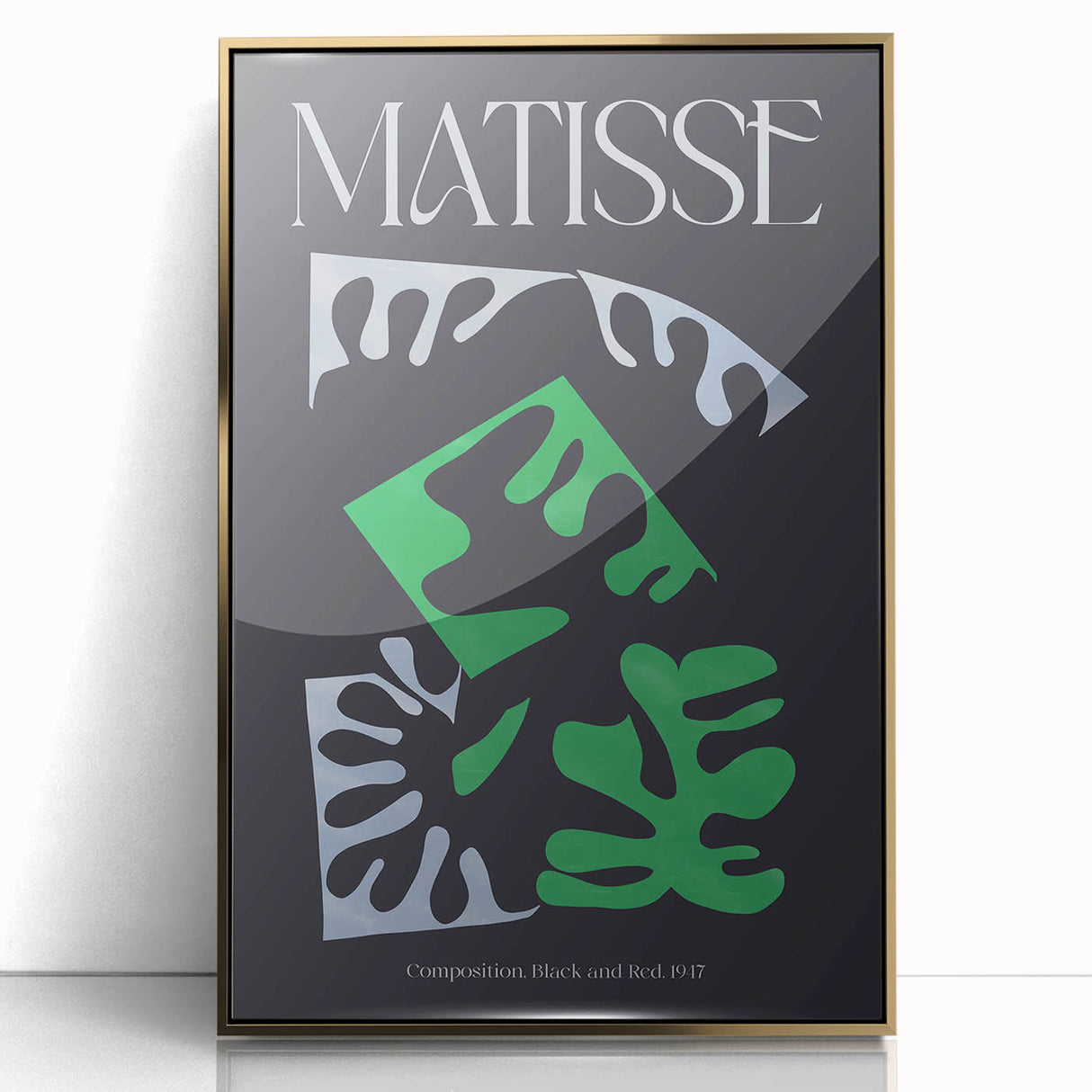 Contemporary Art Prints – Composition Black and Green, Modern Wall Decor